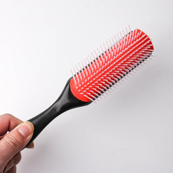 9-Rows Detangling Hair Brush Detangler Hairbrush Scalp Massager Straight Curly Wet Hair Comb Hair Styling Tools