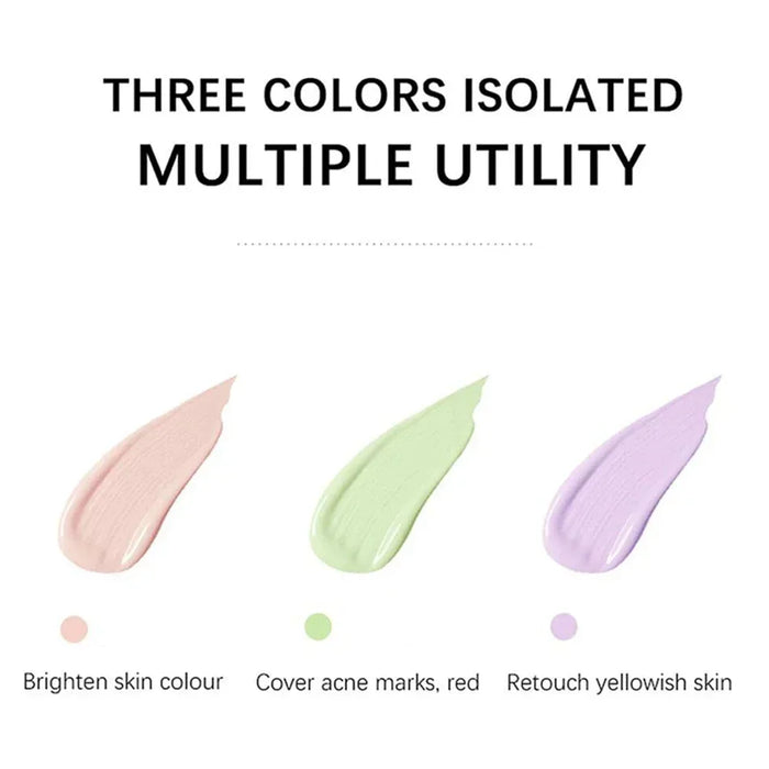 Three Colors Liquid Concealer Mixed Isolation Lotion Makeup Invisible Pore Moisturizing Bright Skin Face Primer Base Foundation