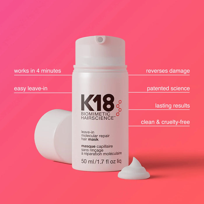 50ML K18 Original Leave-In Conditioner Scalp Damage Repair Care Repair Dry Split Ends Hair Keratin Hair Mask Hair Care Products