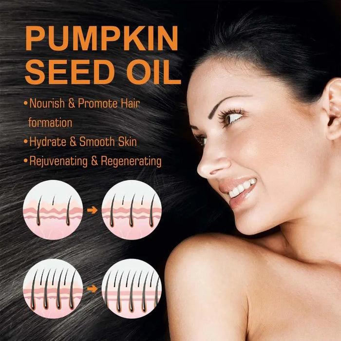 NEW 60ml Hair Growth Pumpkin Seed Oil Body Skin Nourishing Scalp Massage Health Dry Damaged Cracked Repair Nourishing