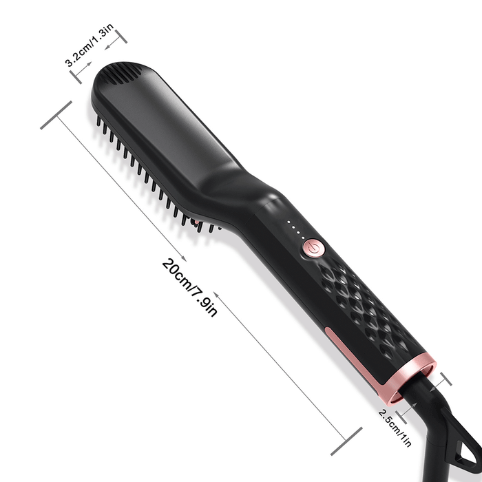 Ionic Hair Beard Straightener Comb Anti-Scald Ceramic Heated Beard Brush Portable Beard Straightening Comb