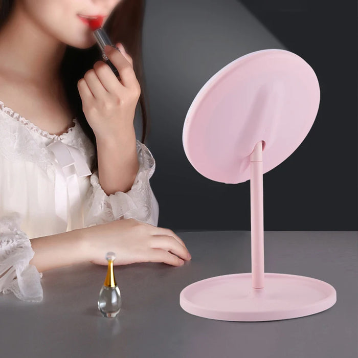 Light up your beauty routine: LED cosmetic mirror with dimmable, rotating and memory functions - USB cosmetic mirror with monoch