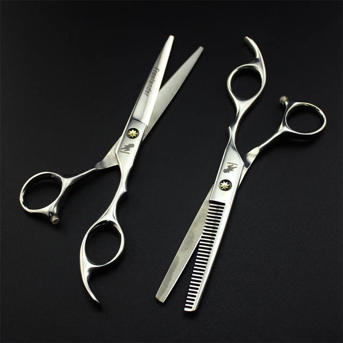 Professional Hairdressing Flat Tooth Scissors 6.0/7.0 Inch Stainless Steel Hair Scissors Salon Hairdresser Hair Cutting Tools