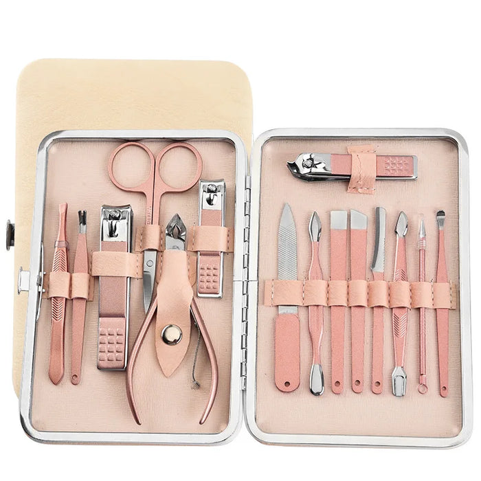 New Rose Gold& Black  Nail Scissors Set Nail Clippers Pedicure Beauty Nail Tools