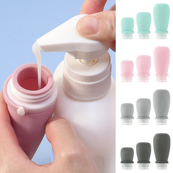 Portable Silicone Travel Bottle Cosmetic Storage Refillable Lotion Bottle Leakproof Shampoo Container Squeeze Tube Empty Bottle