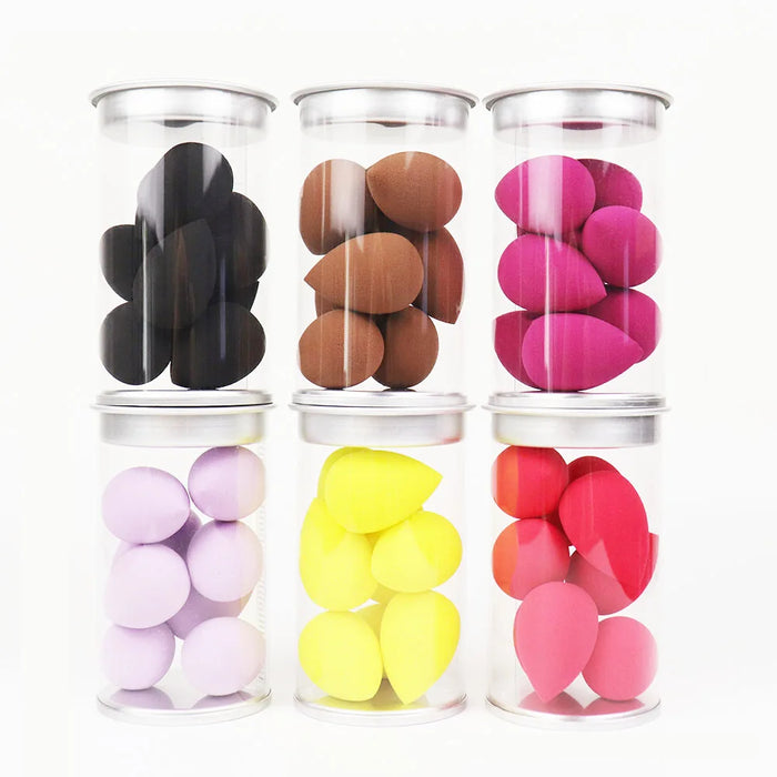 7/8Pcs Mini Beauty Puff Makeup Blender Cosmetic Puff Sponge for Foundation Cream Concealer Make Up Blender Tool with Storage Box