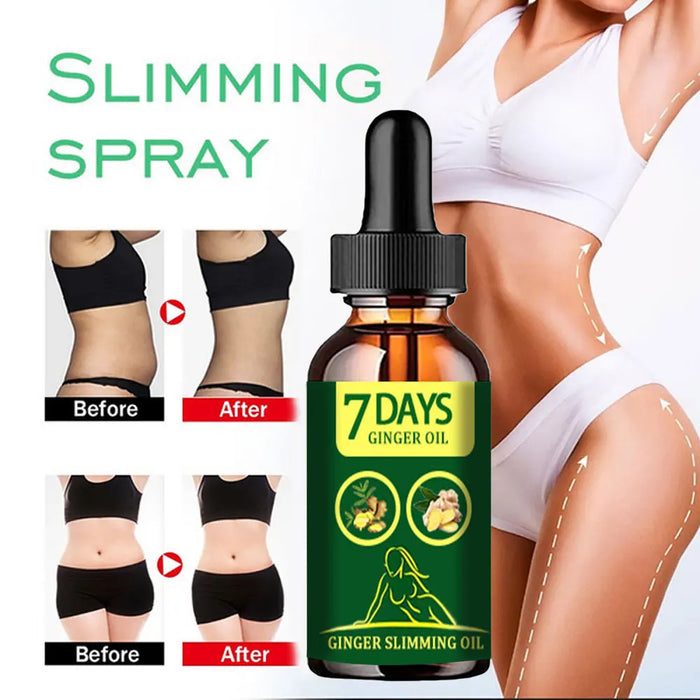 YRFKT Weight Loss Oil Dissolve Thin Leg Waist Fat Burner Break Down Fat Essential Oil Body Ginger Extract Slimming Products