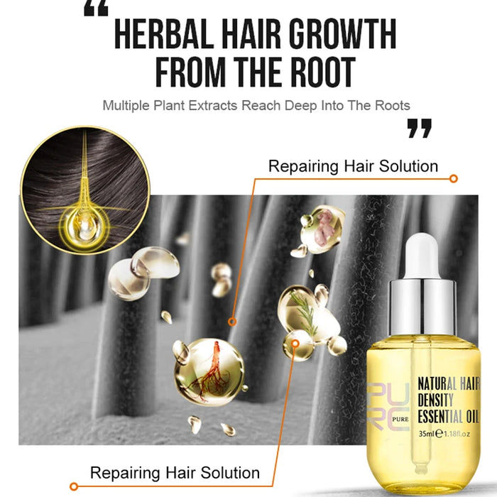 PURC Ginger Hair Growth Oil for Men Women Fast Regrow Hair Thicker & Fuller Root Strengthening Hair Loss Treatment Hair Care