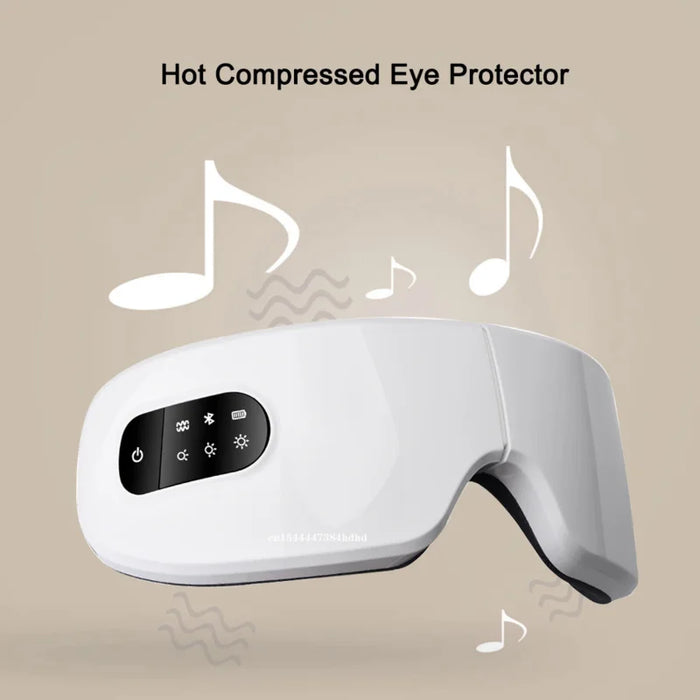 Updated Smart Eye Massager Hot Compress Bluetooth Music Heating Fatigue Relief Foldable USB Charging Eye Care