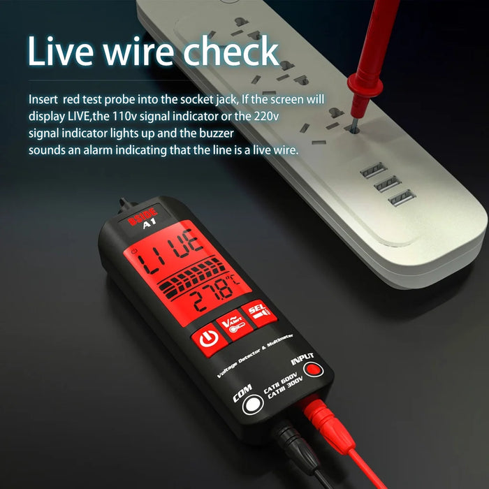 A1 Fully Automatic Anti-Burn Intelligent Digital Multimeter, Auto Senses The Zero and Fire Wires Fast Accurately Measures