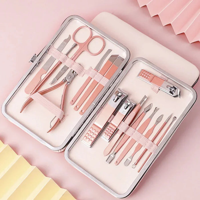 Professional Nail Cutter Tools With Travel Case Kit Kit Nail Tools Manicure Set Pedicure Sets Nail Clipper Stainless Steel