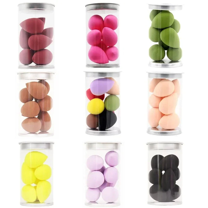 7/8Pcs Mini Beauty Puff Makeup Blender Cosmetic Puff Sponge for Foundation Cream Concealer Make Up Blender Tool with Storage Box