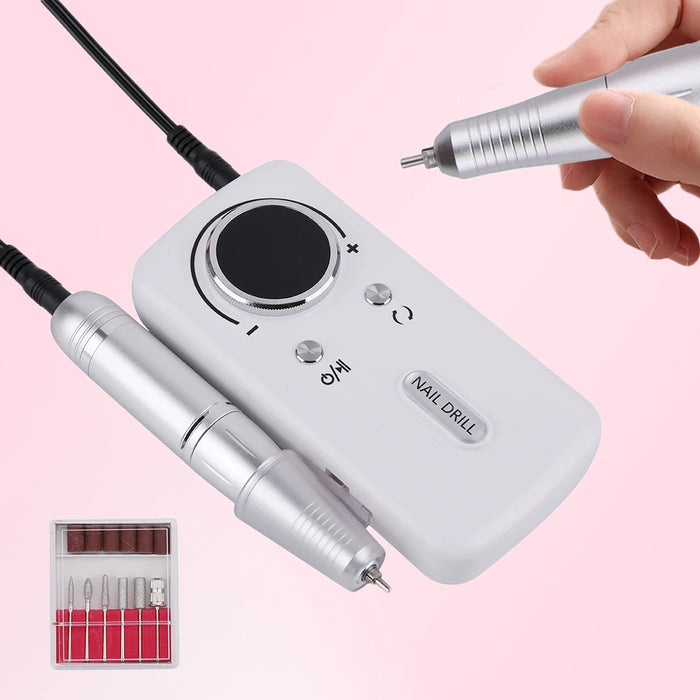 45000RPM Professional Rechargeable Electric Nail Drill Machine Portable Cordless Nail File For Acrylic Gel Nails Remove