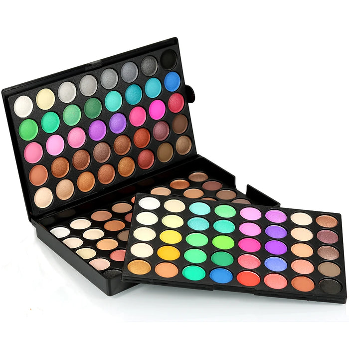 Highly Pigmented Eye Makeup Palette, Matte Shimmer Metallic Eyeshadow Long Lasting Blendable Natural Colors Cosmetics Gift Kit