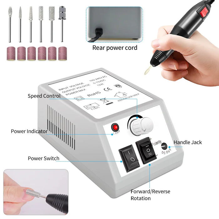 Manicure Set Acrylic Nail Kit With Nail Lamp Dryer Nail drill Machine Semi Permanent Varnish Acrylic Gel Poly Extension Gel Kit