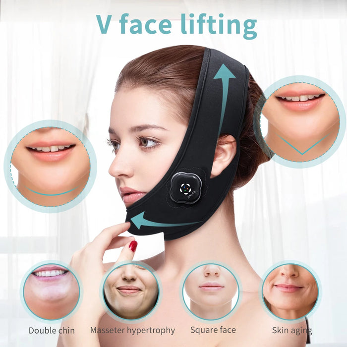 ANLAN V Shape Face Lifting Massager Face Slimming Mask Anti Wrinkle Reduce Double Chin Cheek Lift Up Belt Face Slimming Device