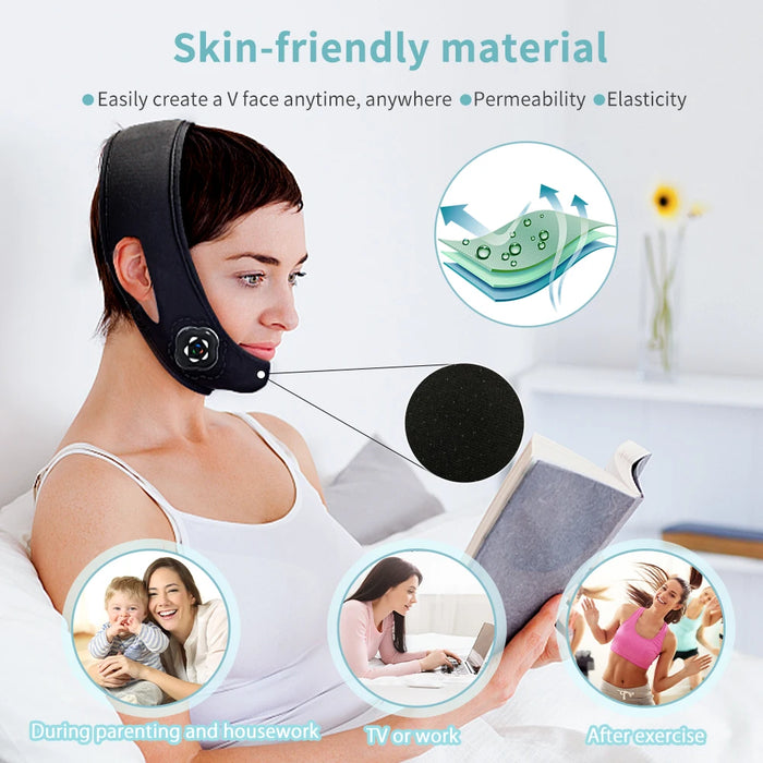 ANLAN V Shape Face Lifting Massager Face Slimming Mask Anti Wrinkle Reduce Double Chin Cheek Lift Up Belt Face Slimming Device