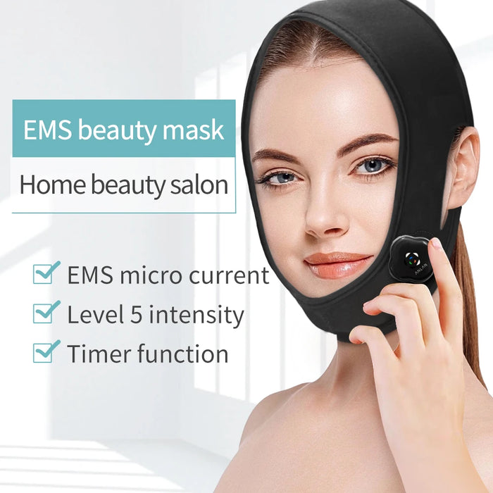 ANLAN V Shape Face Lifting Massager Face Slimming Mask Anti Wrinkle Reduce Double Chin Cheek Lift Up Belt Face Slimming Device